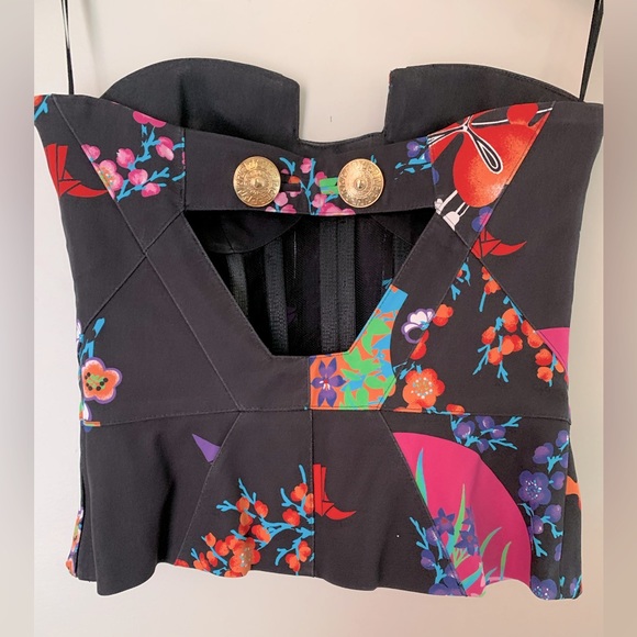 Versace by H&M size 6 floral corset top - Picture 8 of 16